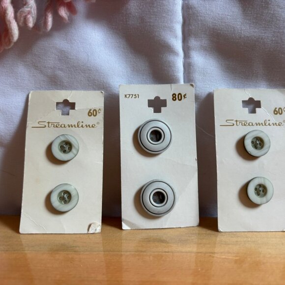 Lot of 3 Cards Streamline Vintage Buttons - Picture 6 of 11